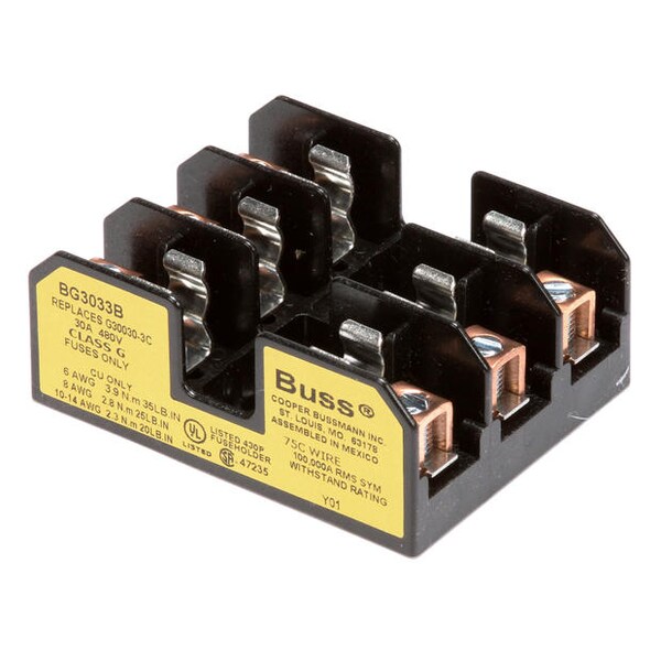 Cleveland Block Fuse 3 Pole 30 Amp 109180
